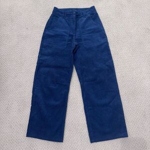 Poetry Hemp Blend Corduroy Workwear Pants Blue Carpenter Style | US 2